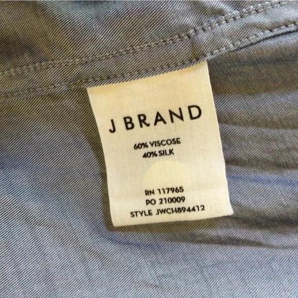 J Brand Silk blend shirt, Grey, Small - Picture 4 of 5
